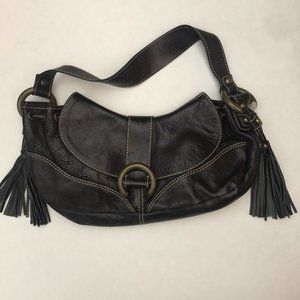 Leather Hobo Bag Tassels by Francesco Biasia